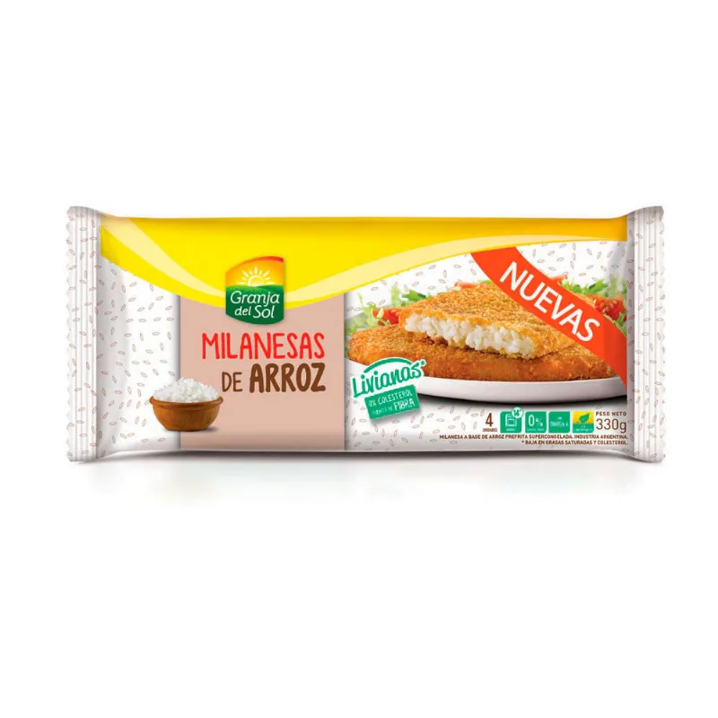 Milanesa De Arroz Granja Del Sol X4 U X 330 Gr
