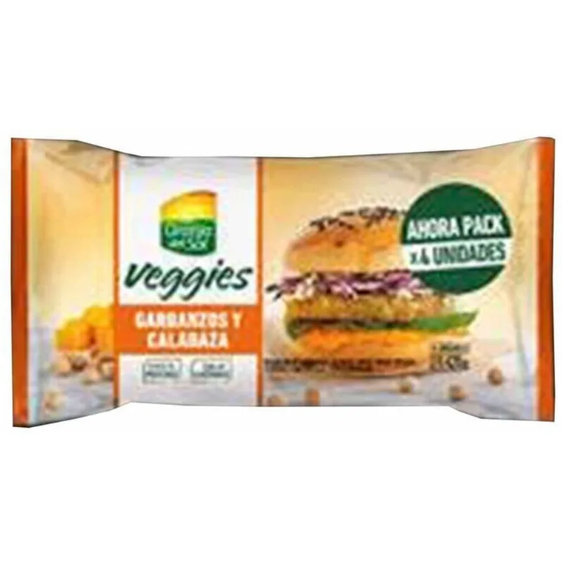 Medallón Granja del Sol calabaza y garbanzo veggies 420 g. x 4 uni