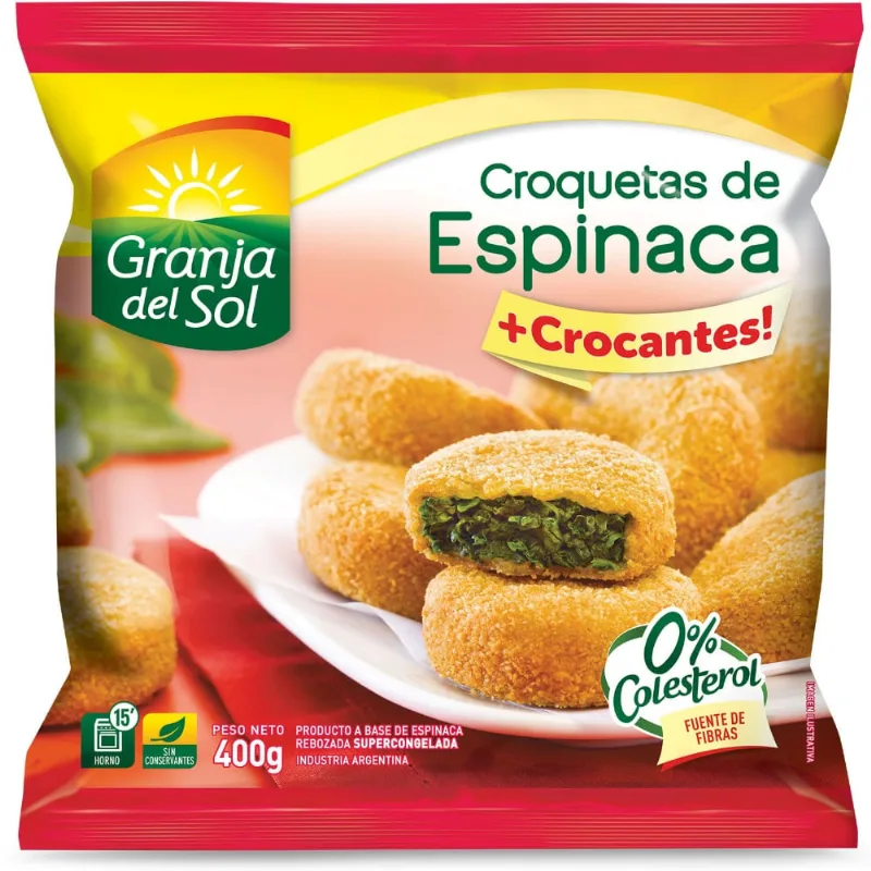 Croquetas de espinaca Granja del sol 400 g.