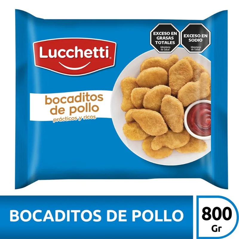 Bocaditos de pollo Lucchetti en bolsa 800 g.