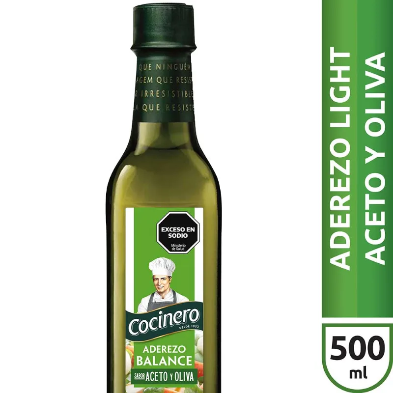 Aderezo Light Aceto Y Oliva Cocinero X500 Ml
