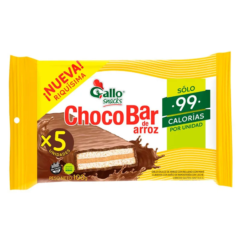 Oblea Chocobar Gallo Snack Pack 100 Gr