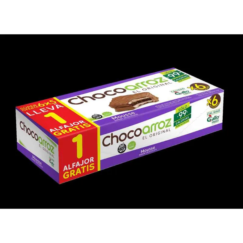 Alfajor De Arroz Chocoarroz Alfajor Chocoarroz Mousse 6 U