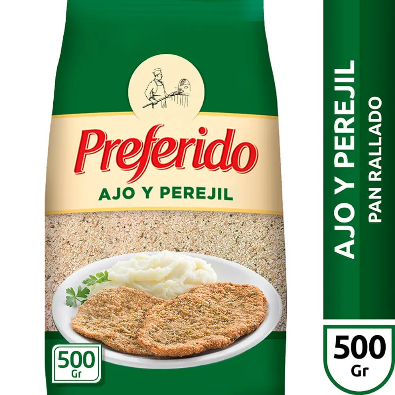 Pan Rallado Ajo Y Perejil Preferido X500 Gr
