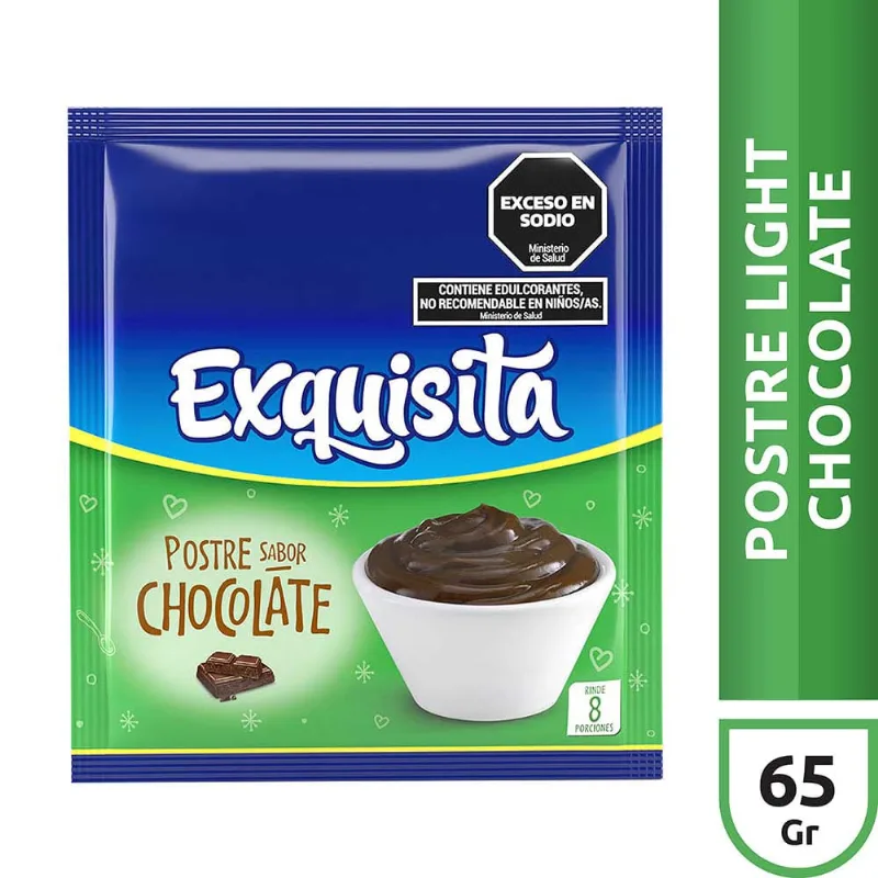 Postre Light Sabor Chocolate 65 Grs Exquisita