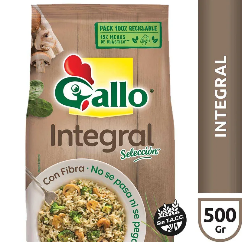 Arroz Integral Selección 500 Grs Gallo