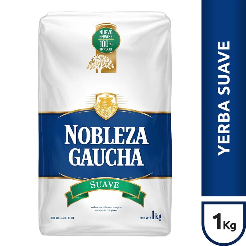 Yerba Mate Suave Nobleza Gaucha X1kg