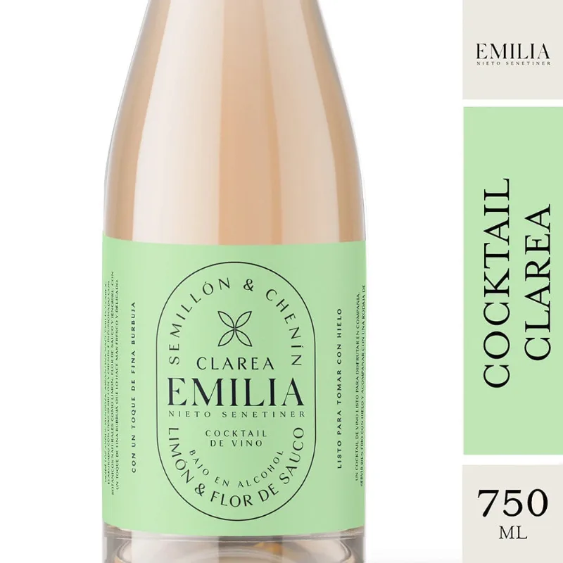Espumante Emilia Cocktail Clarea X 750 Cc Espumante Emilia Cocktail Clarea Sabor Limón y Flor de Sauco 750 Cc