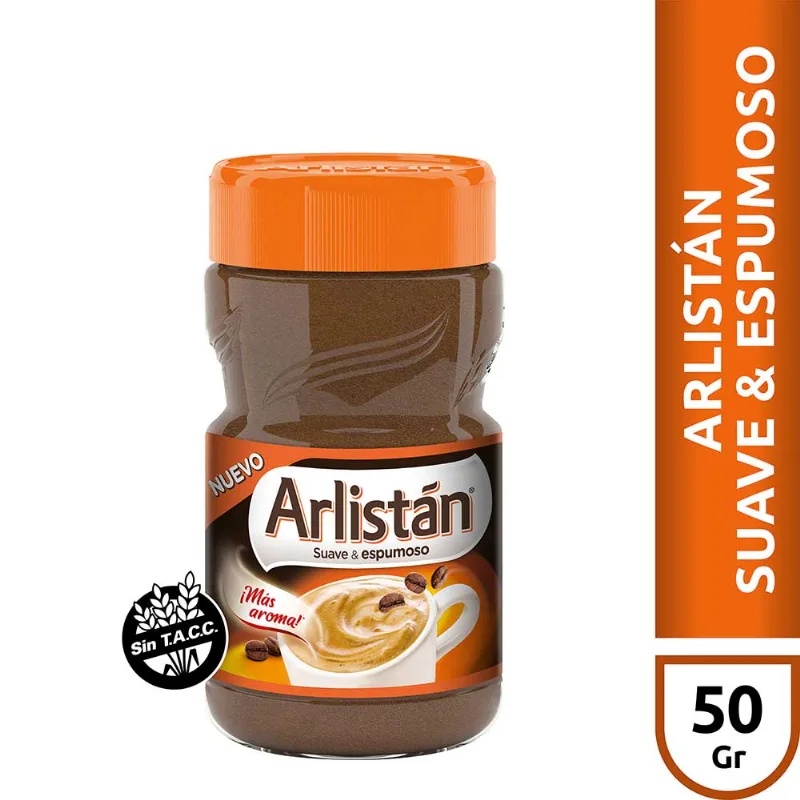 Café Suave y Espumoso Más Aroma 50 Grs Arlistan