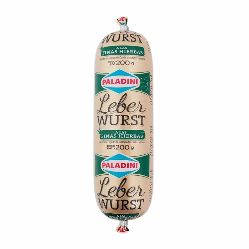 Paté Leberwurst de Cerdo Sabor Finas Hierbas 200 Grs Paladini