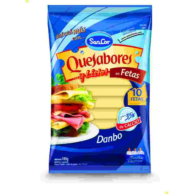 Queso Danbo Feteado 0.180 Kg Sancor