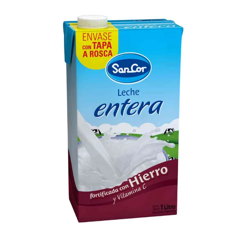 Leche Entera Uat Sancor Nuestros Tambos 1000 Gr