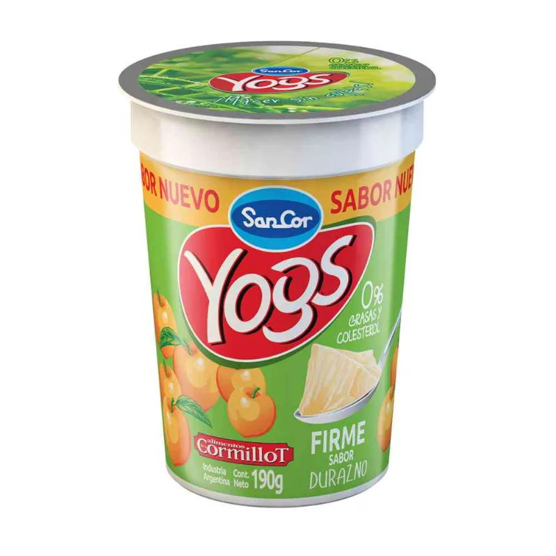 Yogurt Yogs Light Durazno 190 Gr