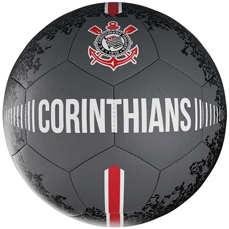 Bola de Futebol Corinthians Cinza Estádios - Grande - Sportcom