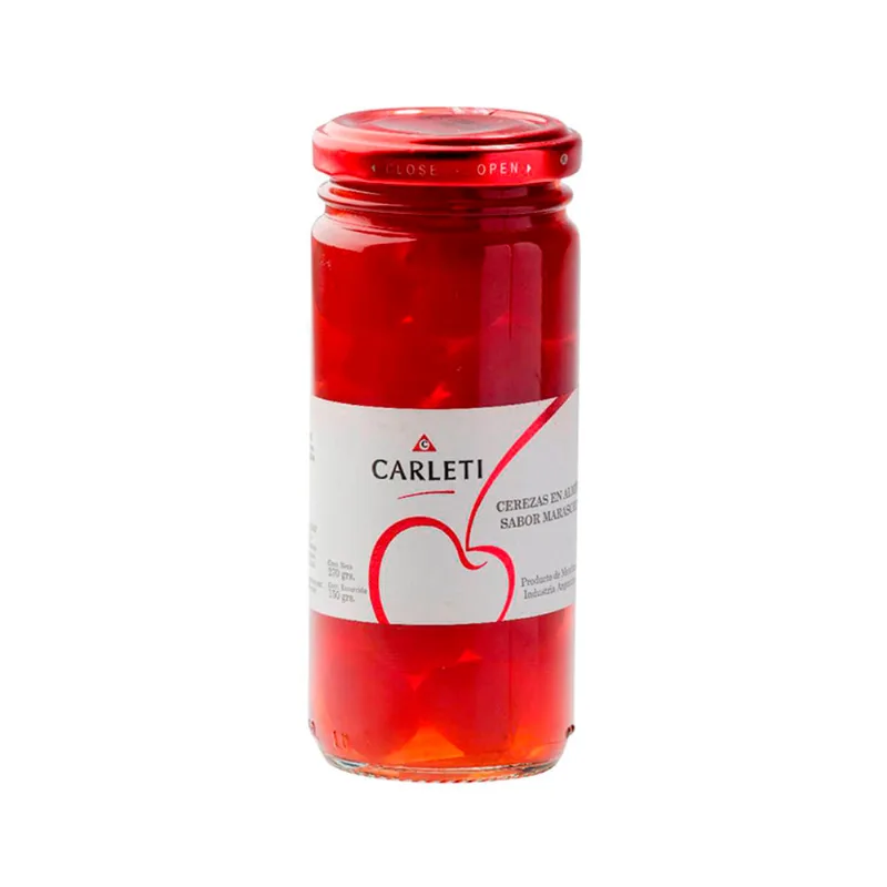 Cerezas Carleti Al Maraschino Frasco 270 Gr.