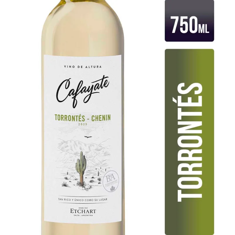 Vino Cafayate Bi-varietal Torrontes Chenin 750cc Vino Blanco Torrontés y Chenin 750 Cc Cafayate