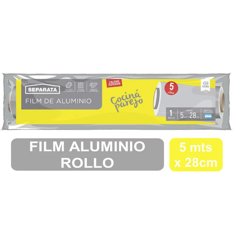 Rollo Aluminio Separata 5mts x 28 cm