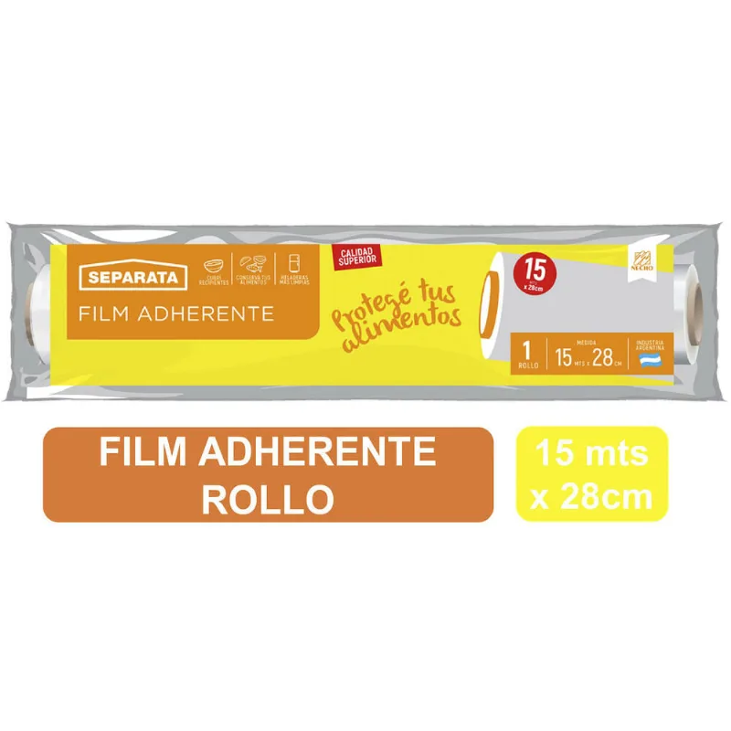 Rollo Film Adherente Separata 15mts x 28 cm