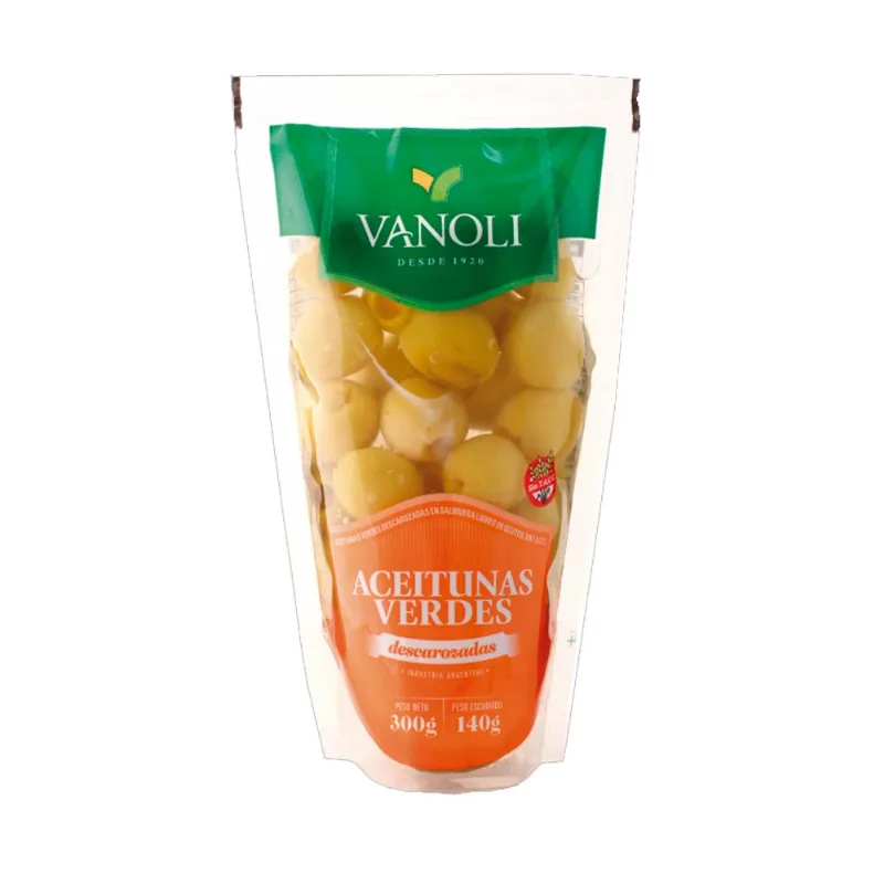 Aceitunas Verdes Descarozadas 300 Grs Vanoli