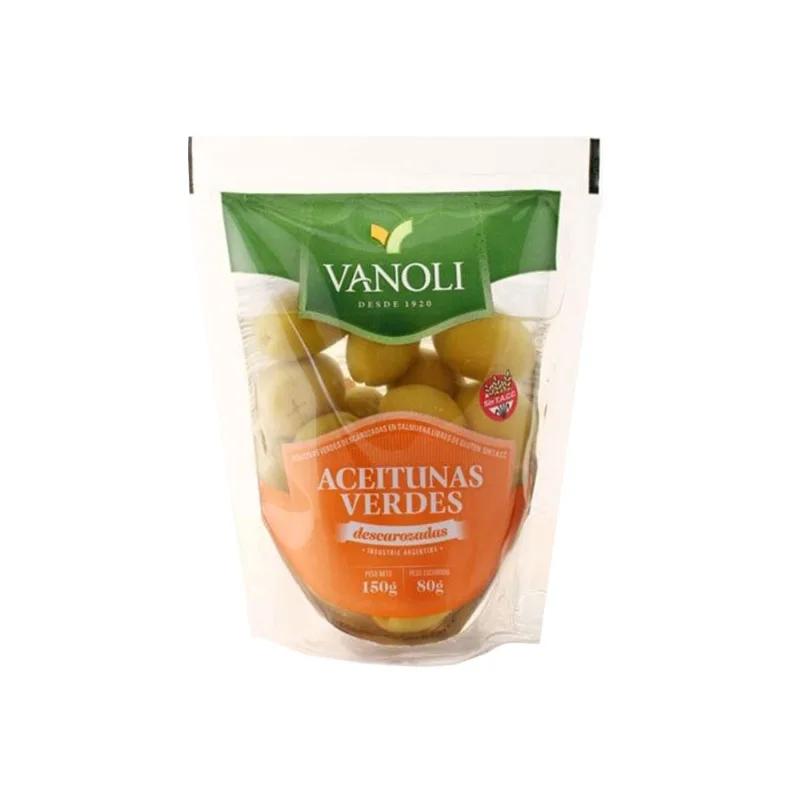 Aceitunas Verdes Descarozadas Doypack X 150 Gr Vanoli