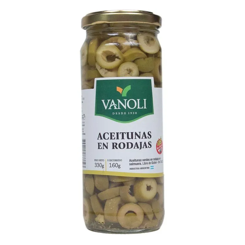 AZEITONA VERDE ARGENTINA VANOLI FATIADA 160G