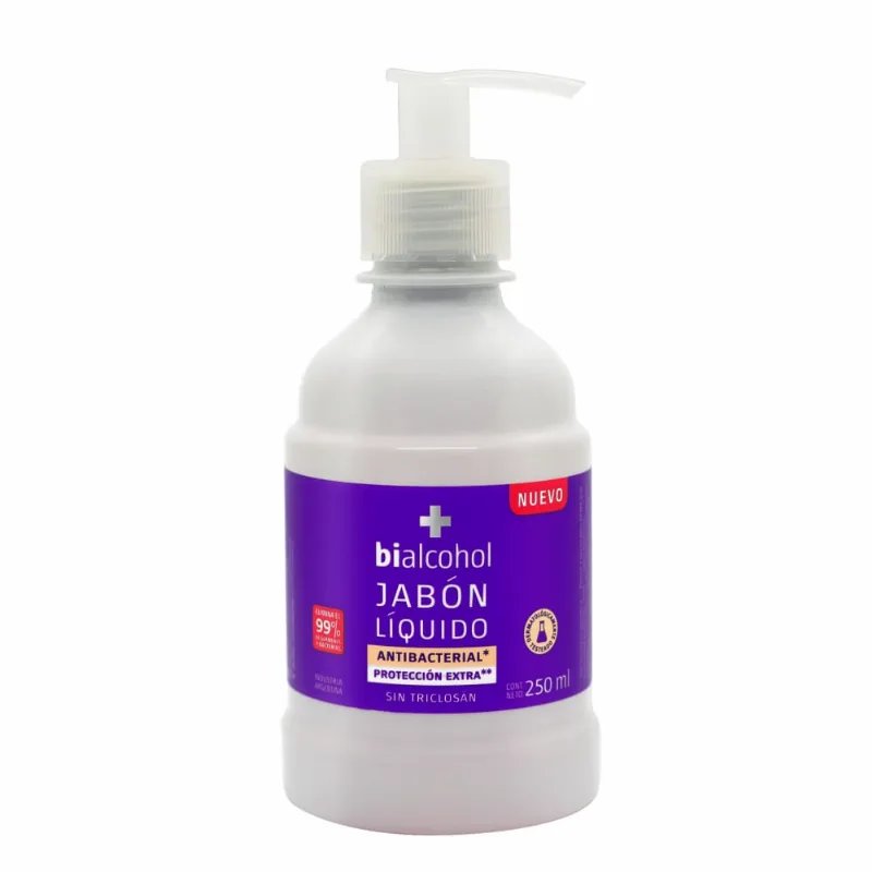 Jabón Antibacterial Bialcohol Extra Protección x 250 ml
