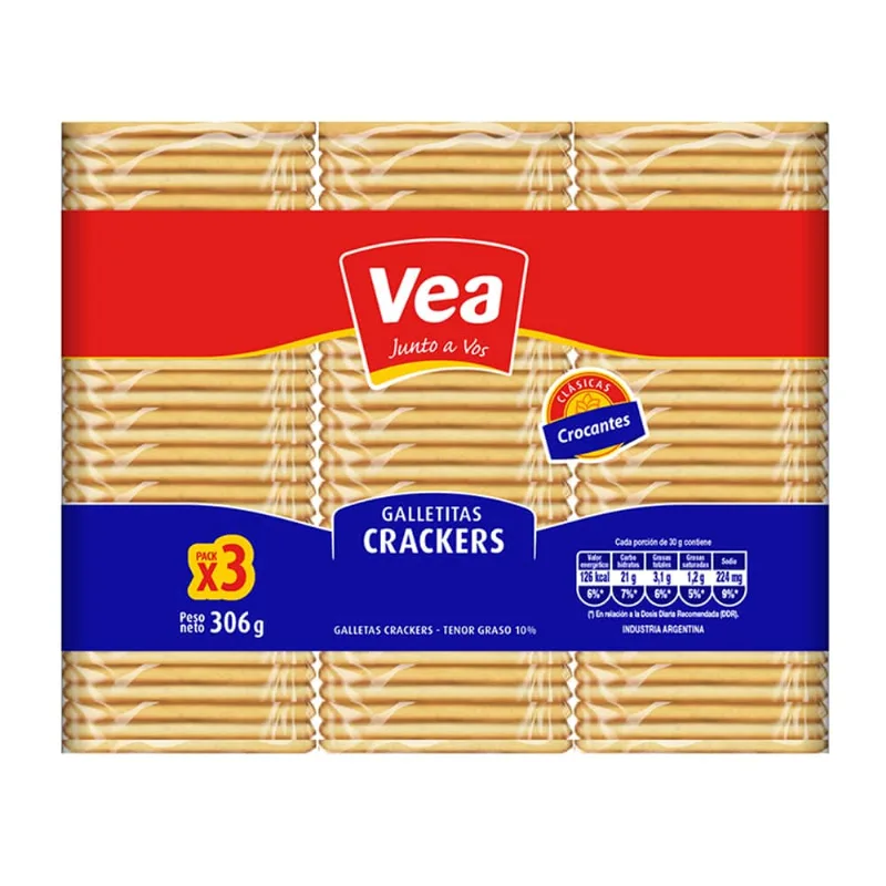 Crackers De Agua Vea X 3