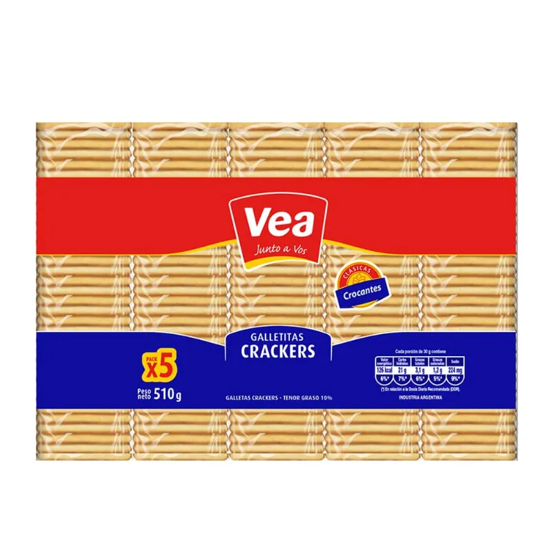 Crackers De Agua Veax5 - 510 Gramos