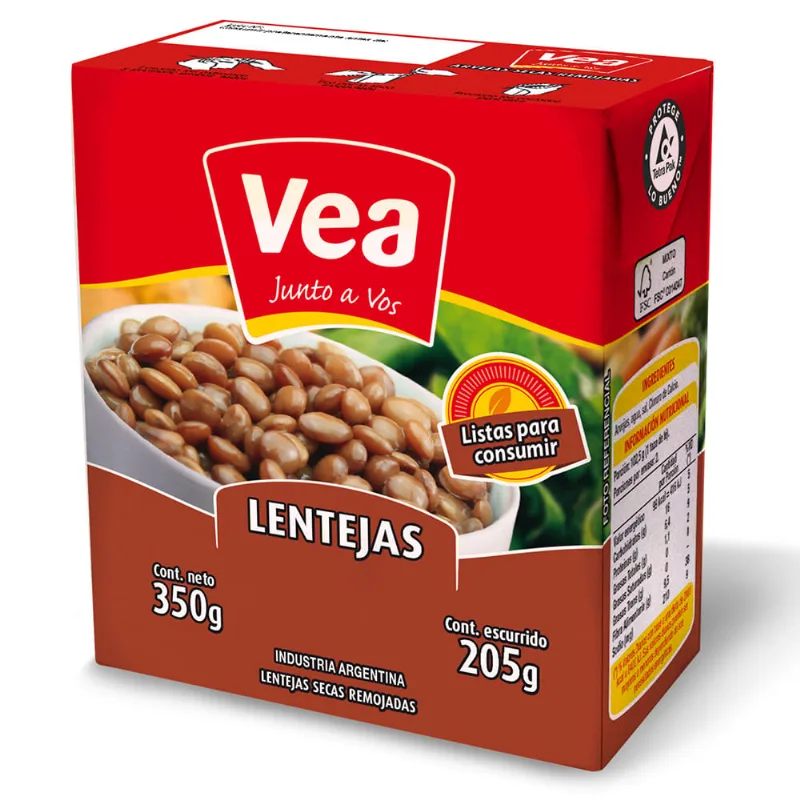 Lentejas Vea Tetrarecard 340 Gr