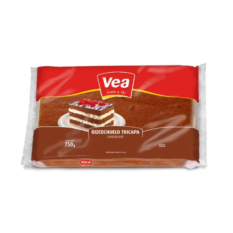 Bizcochuelo Chocolate Tricapa 750 Gr Vea