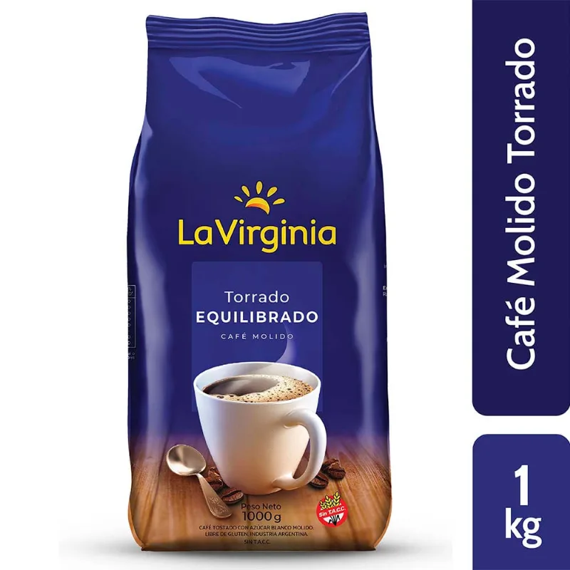 Café Molido Torrado Equilibrado 1 Kg La Virginia Cafe Molido La Virginia Torrado Equilibrado 1kg