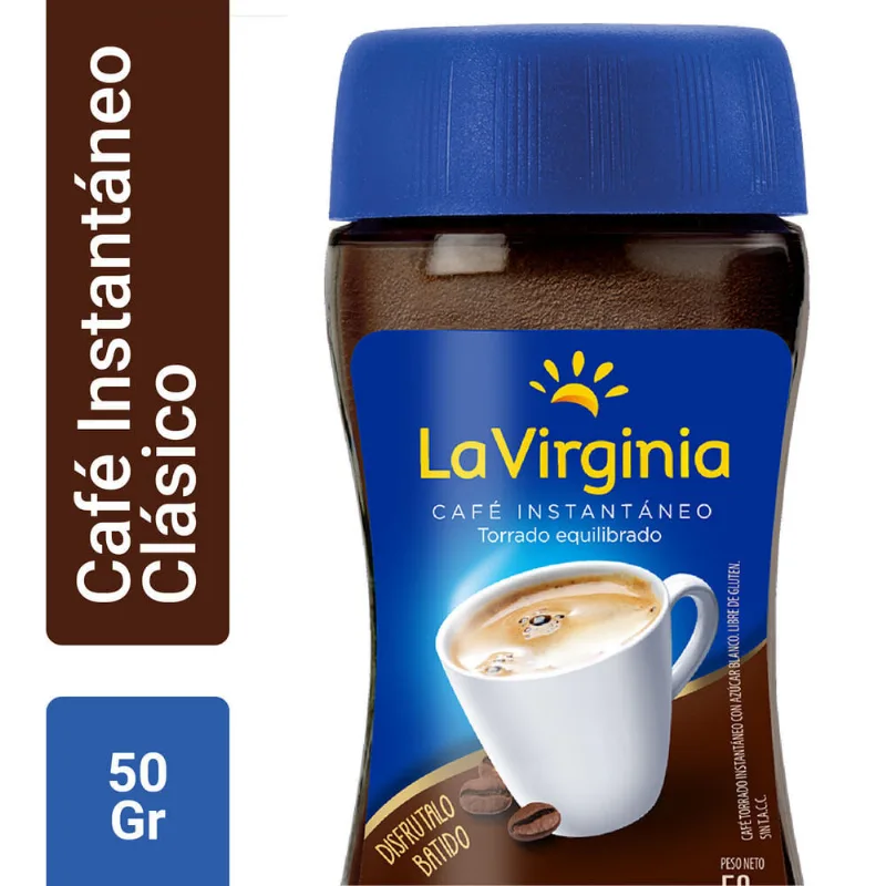 Café instantáneo La Virginia clásico 50 g.