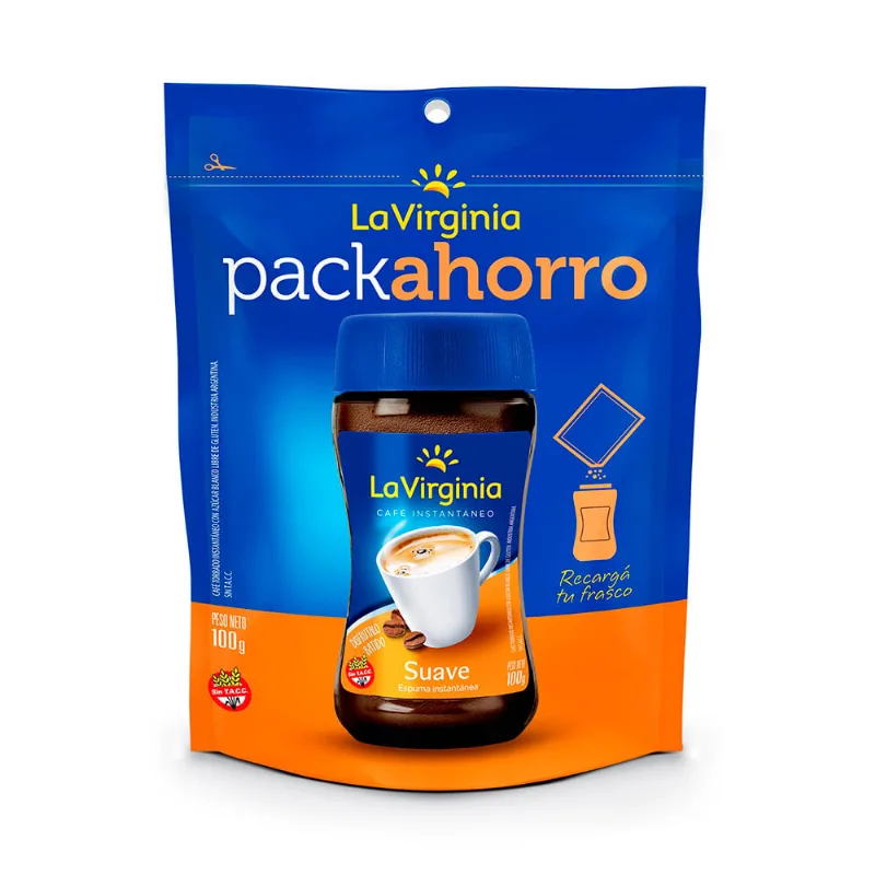 Café Instantáneo Suave con Azúcar 100 Grs La Virginia
