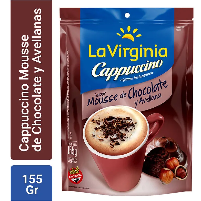 Cappuccino. La Virginia Mousse Chocolate 155 Grs Cappuccino La Virginia Mousse De Chocolate 155 Gr