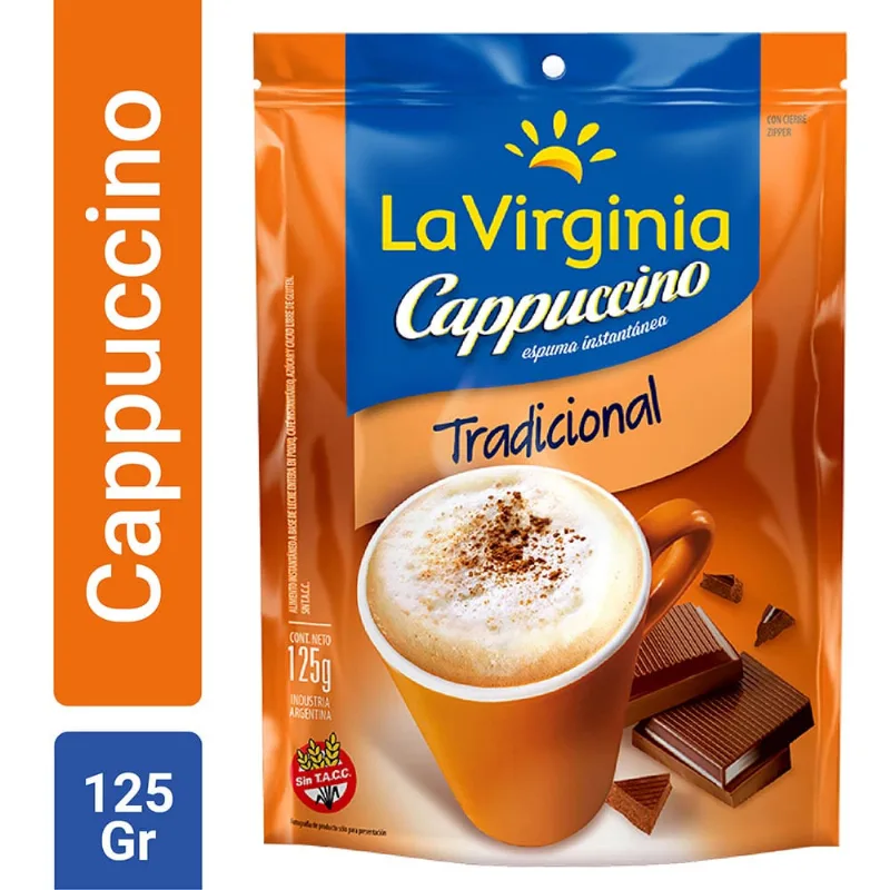 Cappuccino Tradic La Virginia-125 Grs Café Cappuccino Tradicional La Virginia 125 Gr
