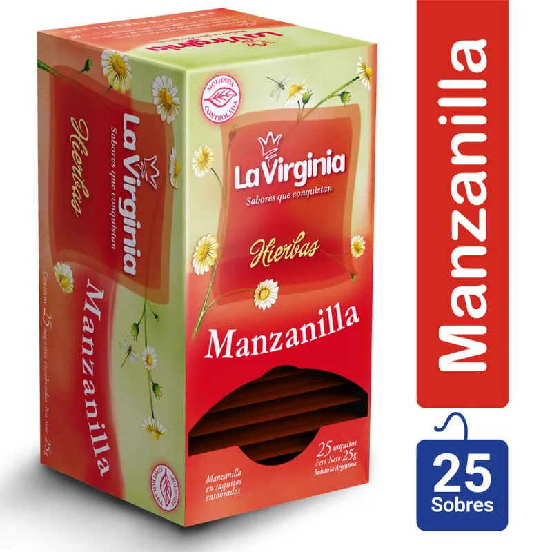 Té de manzanilla en saquitos La Virginia 25 u.