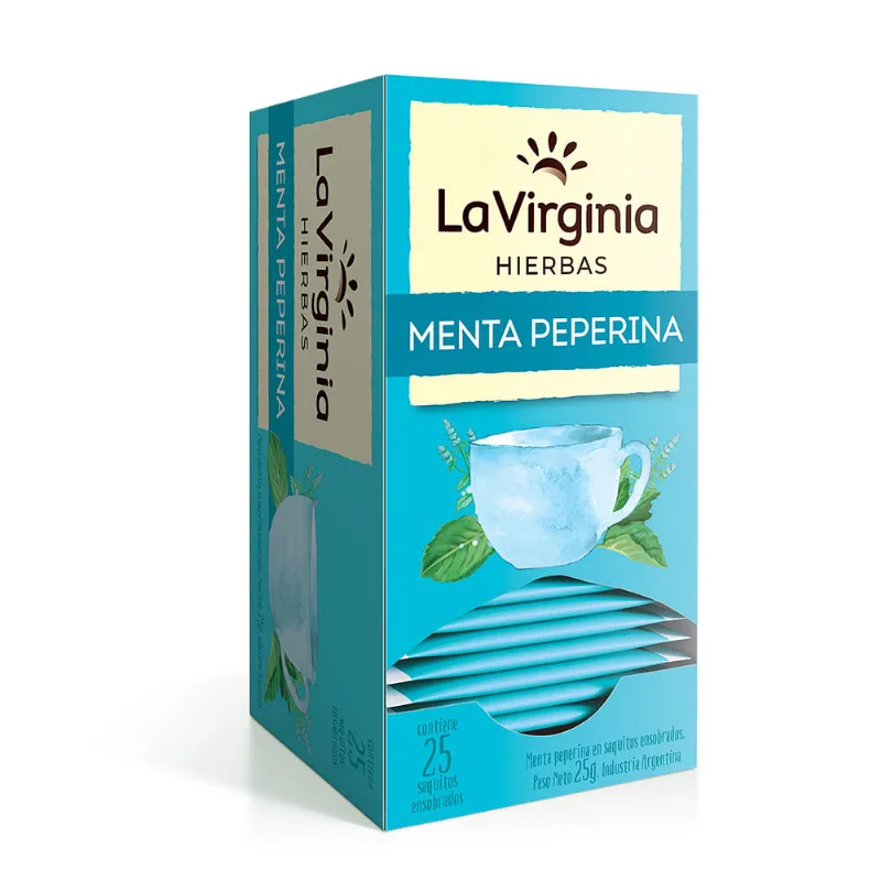 Té Hierbas Sabor Menta Peperina 25 Grs x 25 Un La Virginia
