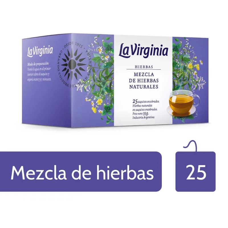 Té Hierbas Mezcla 35 Grs x 25 Un La Virginia