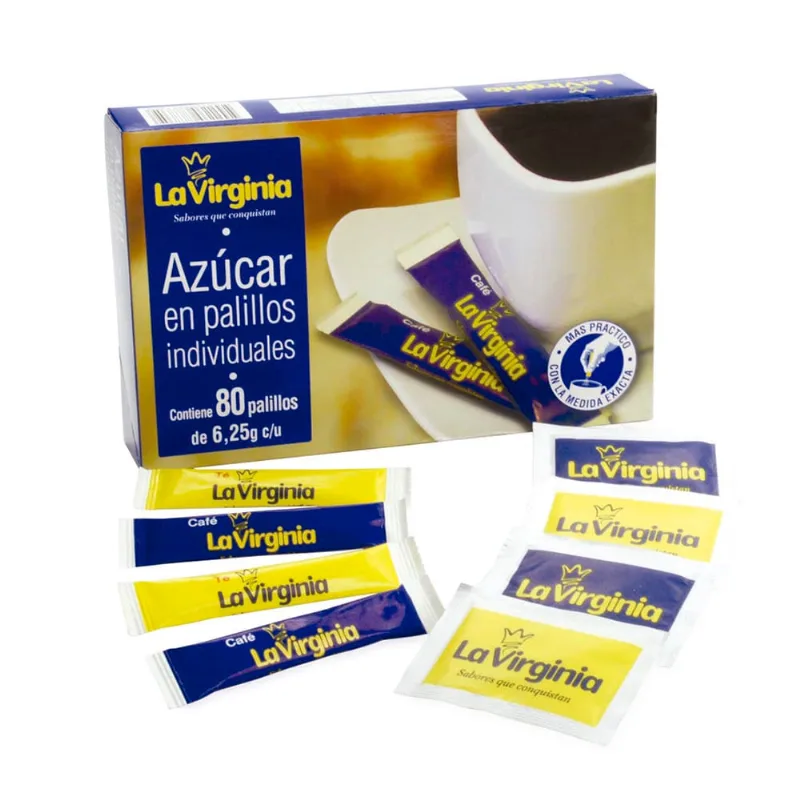 Azucar La Virginia En Palillos Caja X 80 Un.
