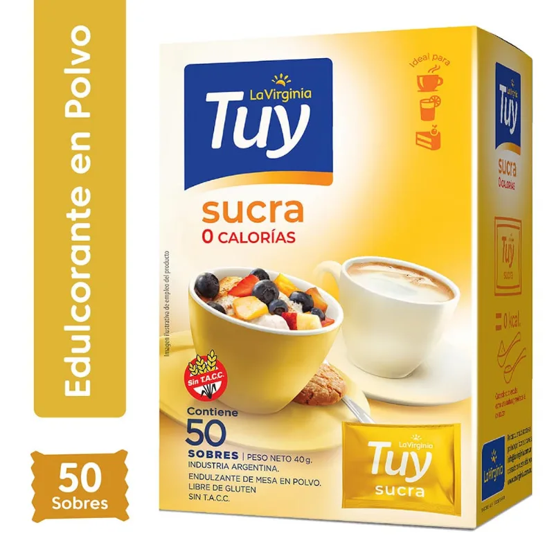 Edulcorante Tuy En Polvo 50 Sobrecitos