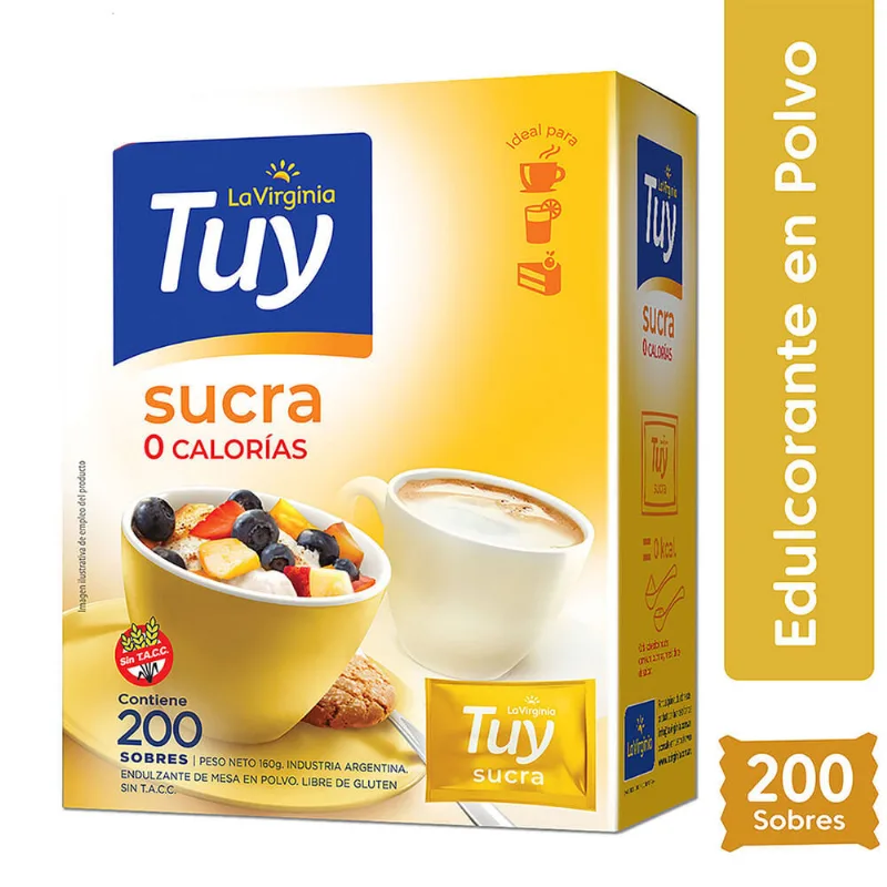 Edulcorante en sobres Tuy con sucralosa 200 u.