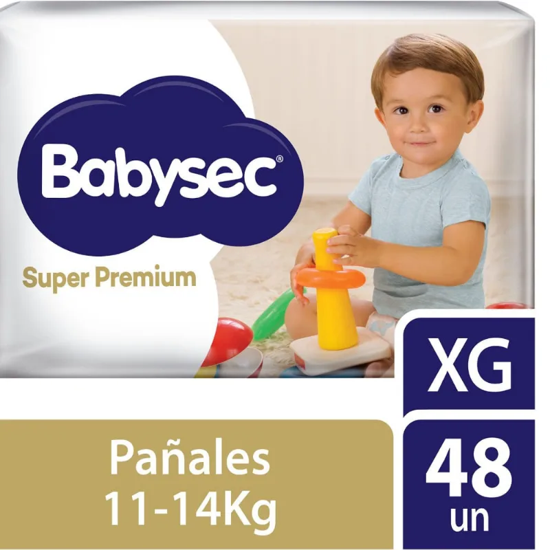 Pañales Babysec super premium XG 48 uni