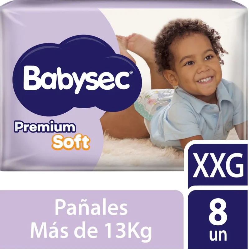Pañales Babysec premium soft XXG 8 uni