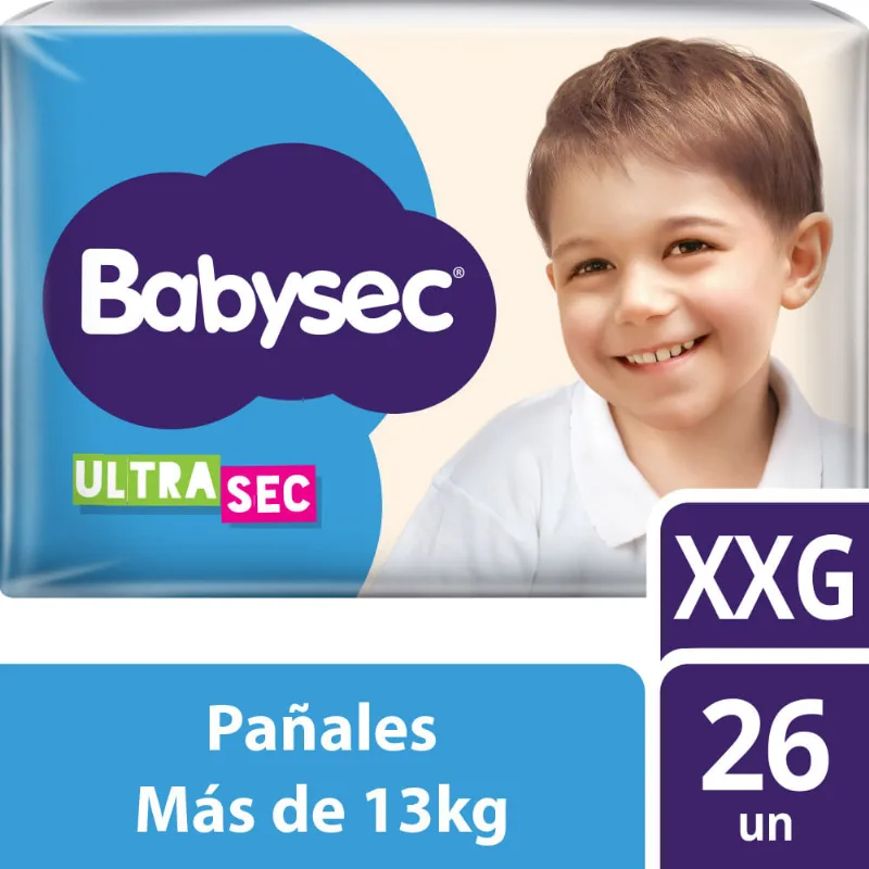Pañales Babysec Ultra Sec Xxg X26
