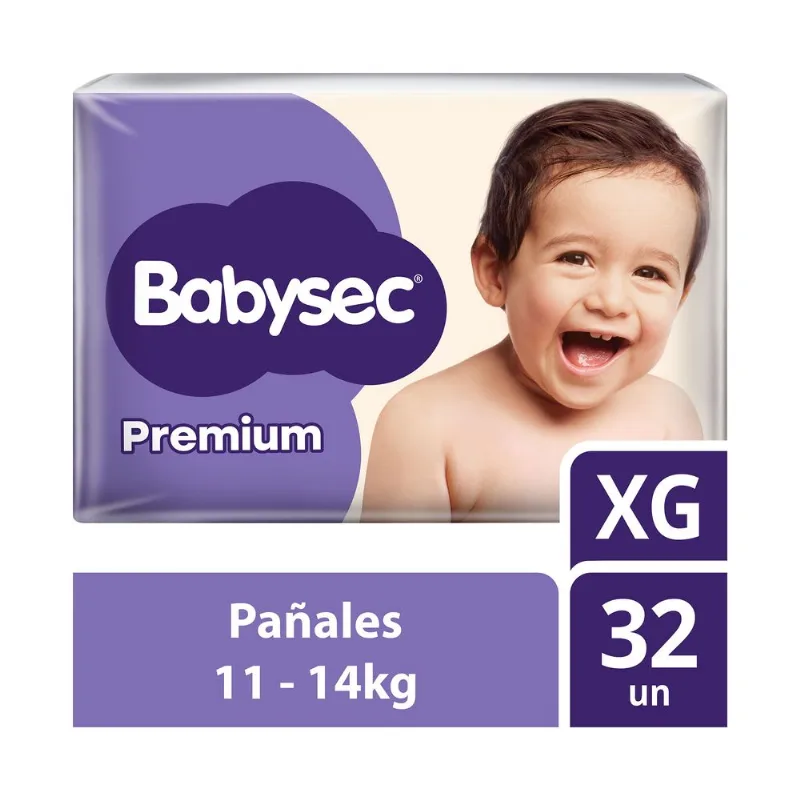 Pañales Babysec premium XG x 32 uni