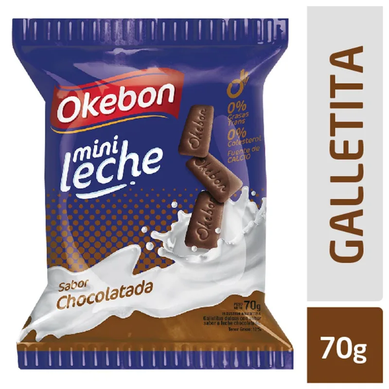 Galletitas Okebon Mini Leche Chocolate 70 Gr