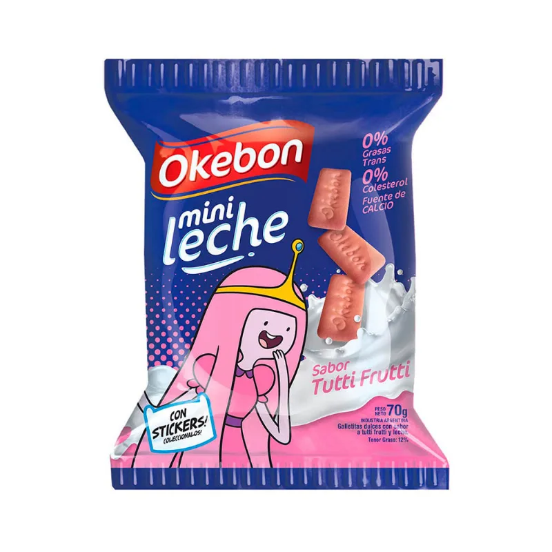 Galletitas Okebon Mini Leche Tutti Frutti 70 Gr