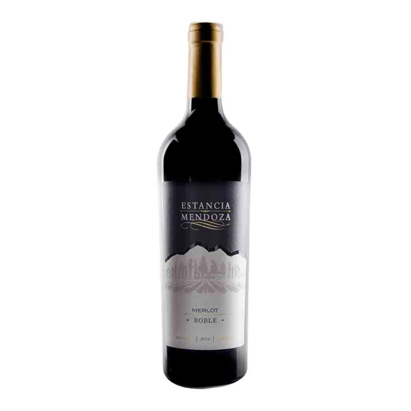 Vino Tinto Estancia Mendoza Merlot Roble 750 Cc