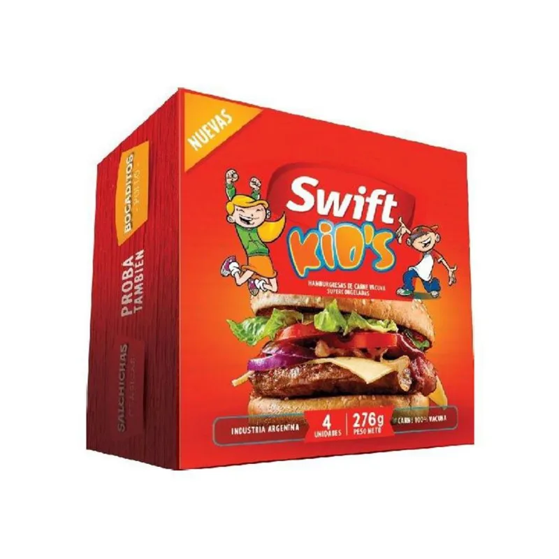 Hamburguesa Swift kids caja x 4 uni