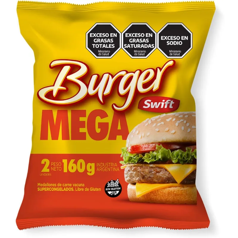 Medallón de carne vacuna burger mega Swift fp 2 uni